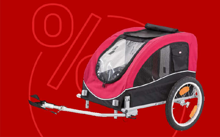 sale hundeanhaenger fuers fahrrad von trixie topartikel